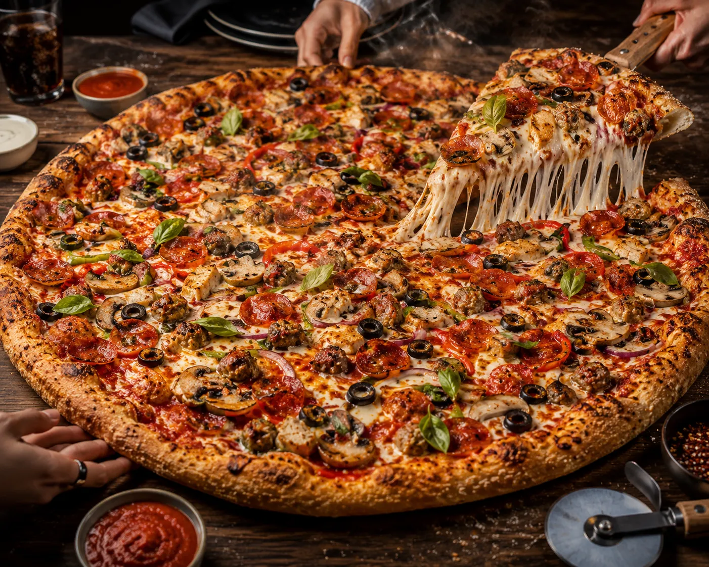 XL 18-inch Blockbuster Pizza from Hollywood Pizza in North End Winnipeg